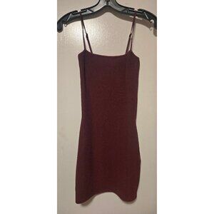 Aritzia Babaton Sculpt Knit Cami Mini Dress Maroon size XXS